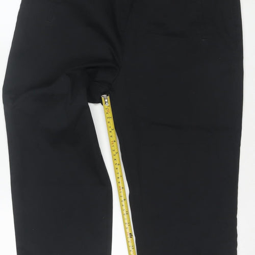 Marks and Spencer Women's Black Size 16 Petite Stretch Cotton Trousers