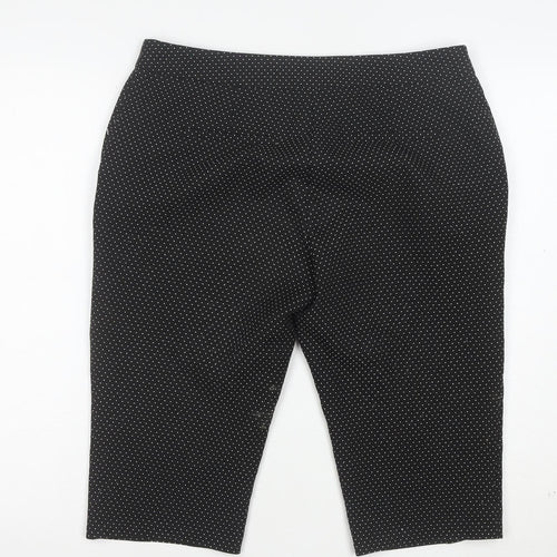 Dorothy Perkins Women's Black Polka Dot Cropped Trousers UK 12