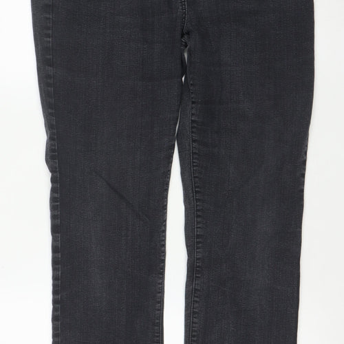 George Women's Black Straight Leg Stretch Jeans Size 16 Regular
