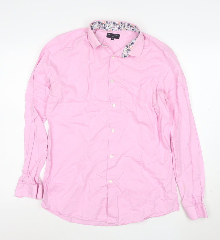 Taylor & Wright Men's Pink Slim Fit Long Sleeve Button-Up Shirt Size 16