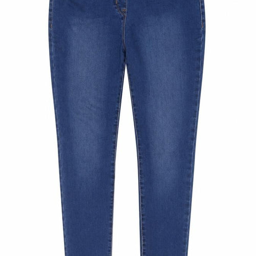 Next Women Blue 10R Jegging Jeans Cotton Blend Stretch Slim Fit