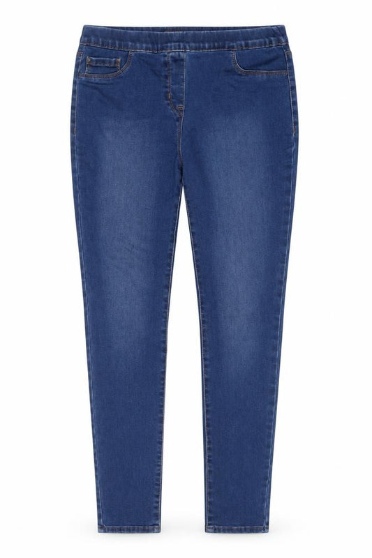 Next Women Blue 10R Jegging Jeans Cotton Blend Stretch Slim Fit