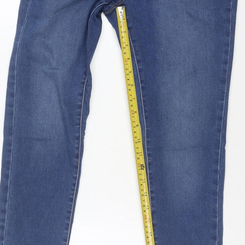 Next Women Blue 10R Jegging Jeans Cotton Blend Stretch Slim Fit