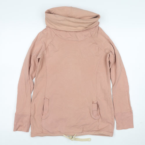 Next Women Pink Long Sleeve Cowl Neck Pullover Hoodie Size 10