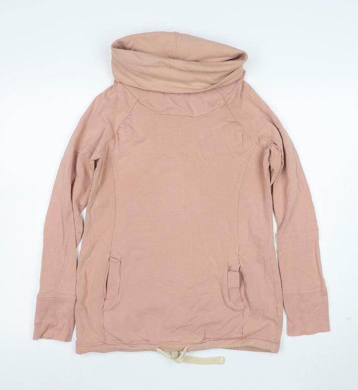 Next Women Pink Long Sleeve Cowl Neck Pullover Hoodie Size 10