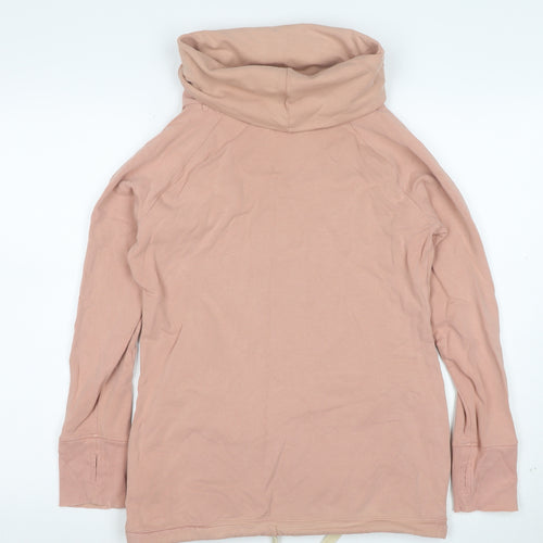 Next Women Pink Long Sleeve Cowl Neck Pullover Hoodie Size 10