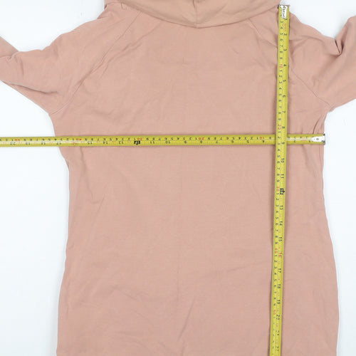 Next Women Pink Long Sleeve Cowl Neck Pullover Hoodie Size 10