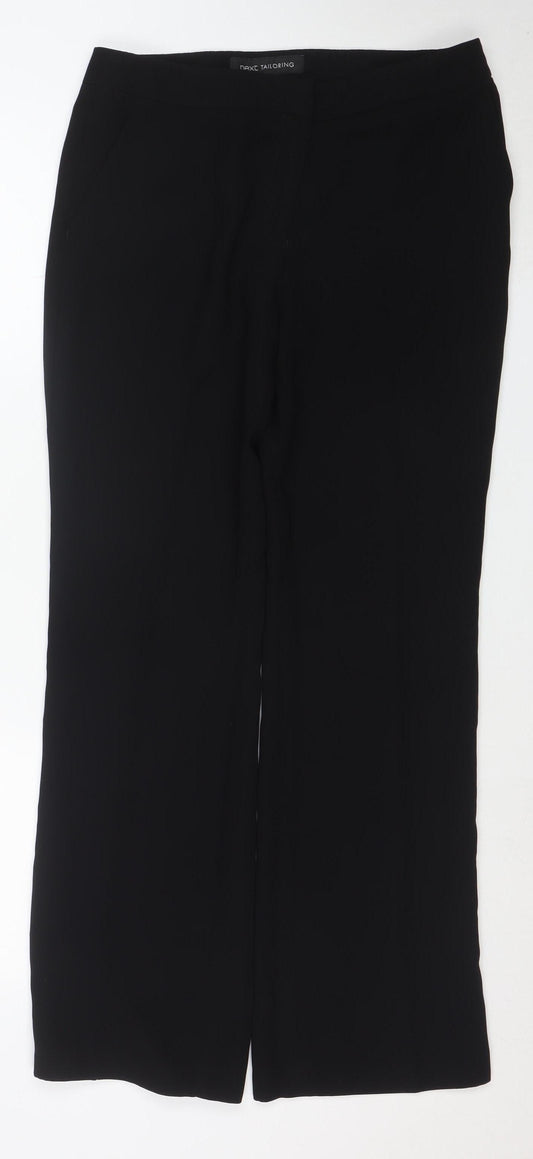 Next Women's Black Regular Fit Tailored Stretch Trousers Size 10