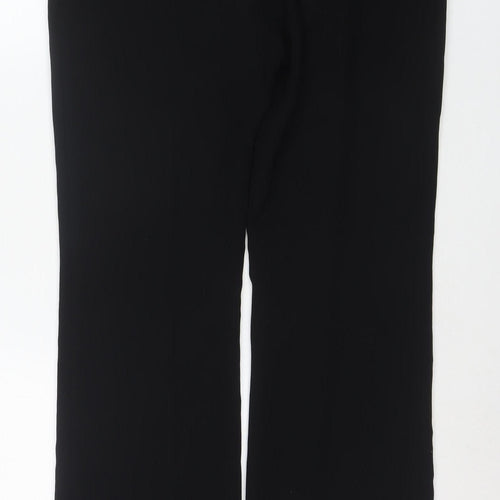 Next Women's Black Regular Fit Tailored Stretch Trousers Size 10