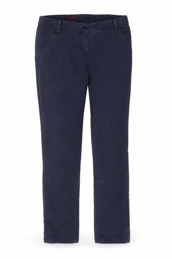 Pull&Bear Women Blue Chino Trousers Size 10 Slim Fit Twill