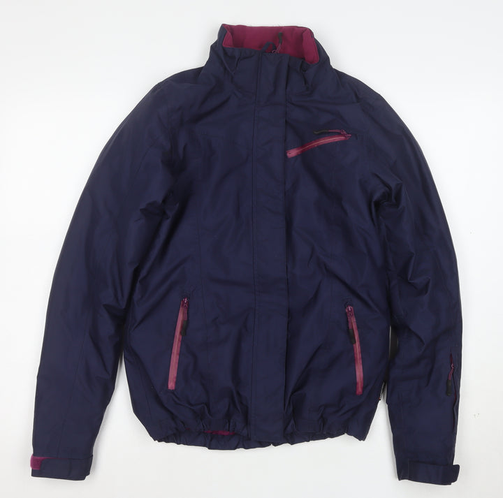 Crivit Womens Blue Waterproof Windproof Full Zip Jacket Size 8