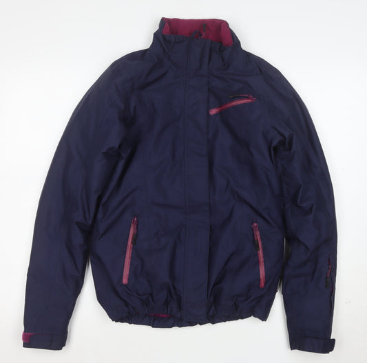 Crivit Womens Blue Waterproof Windproof Full Zip Jacket Size 8