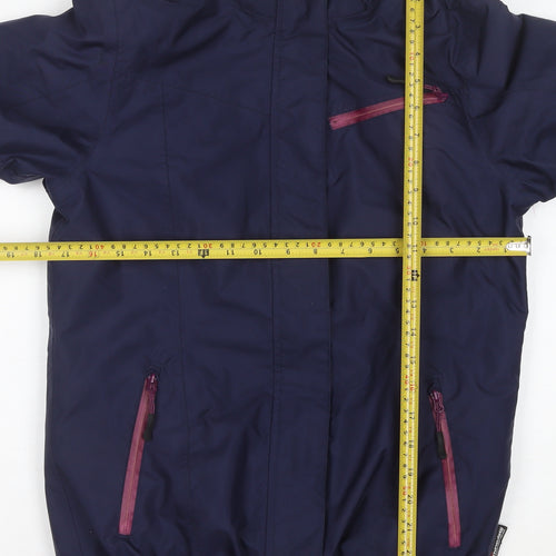 Crivit Womens Blue Waterproof Windproof Full Zip Jacket Size 8