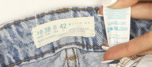 Primark Women’s Blue Mom Jeans Size 10 High Waist Denim