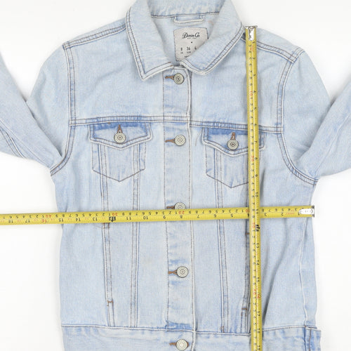 Denim Co Womens Blue Size 8 Regular Fit Basic Denim Jacket
