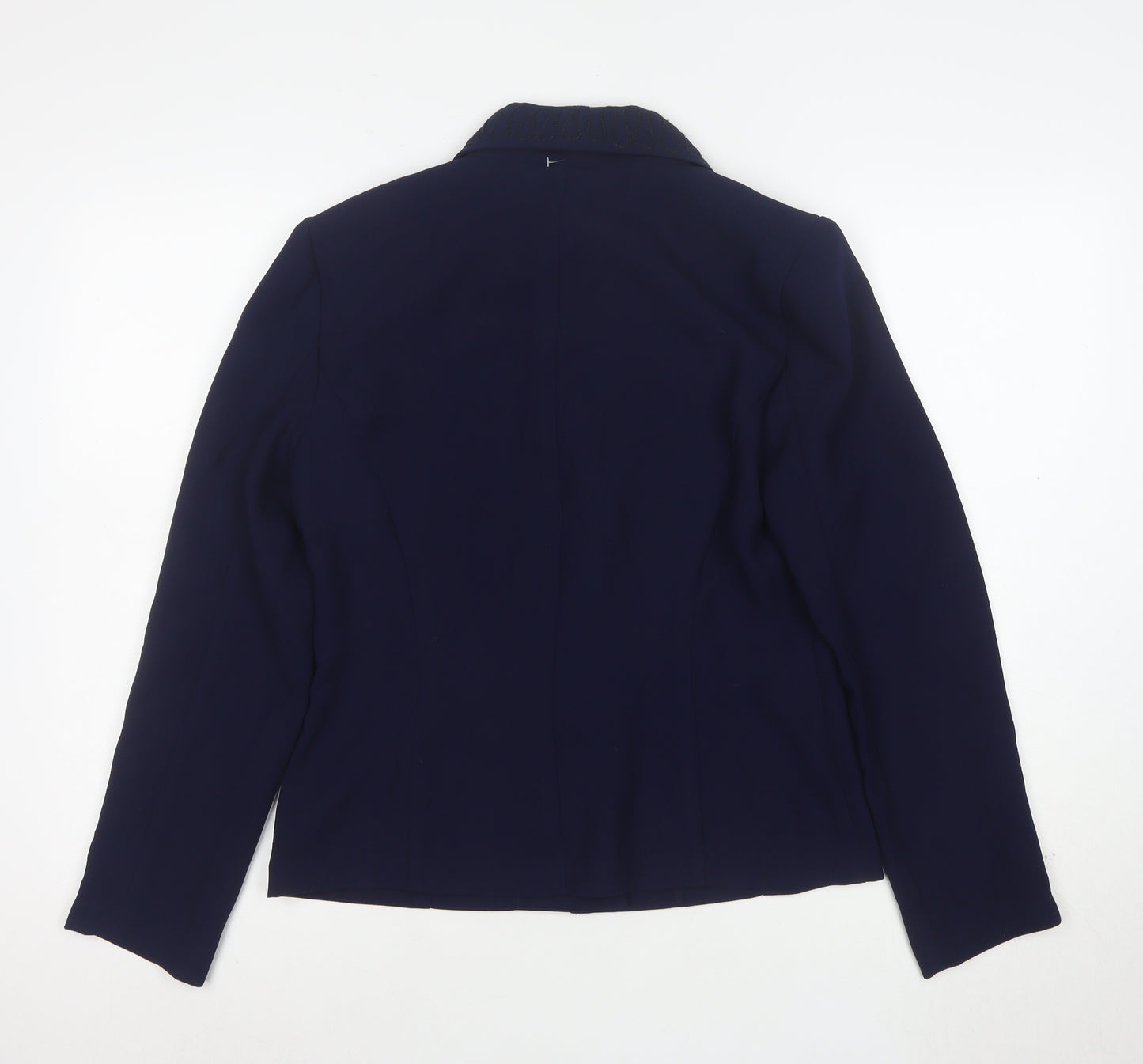 Perceptions Women's Blue Size 8 Shawl Lapel Single-Breasted Suit Jacket