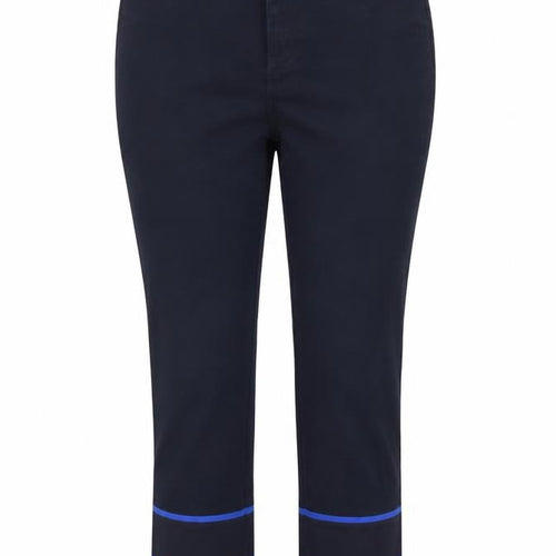 Gap Women's Blue Slim Cropped Cotton Stretch Trousers Size 10