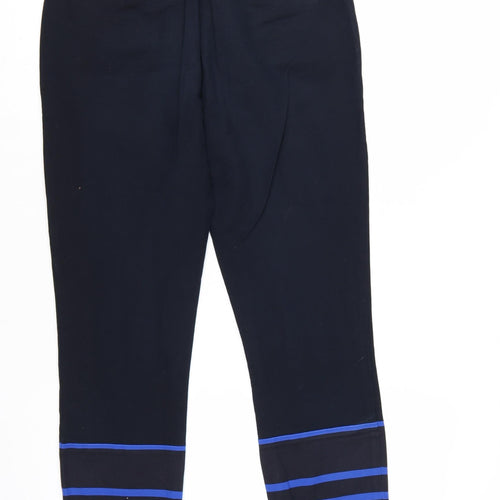 Gap Women's Blue Slim Cropped Cotton Stretch Trousers Size 10