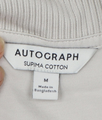 Marks and Spencer Autograph Men's Beige Short Sleeve Button-Up Shirt Size M