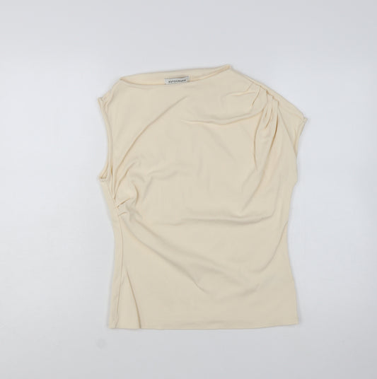 Marks and Spencer Women’s Beige Cotton Sleeveless Blouse Size 12