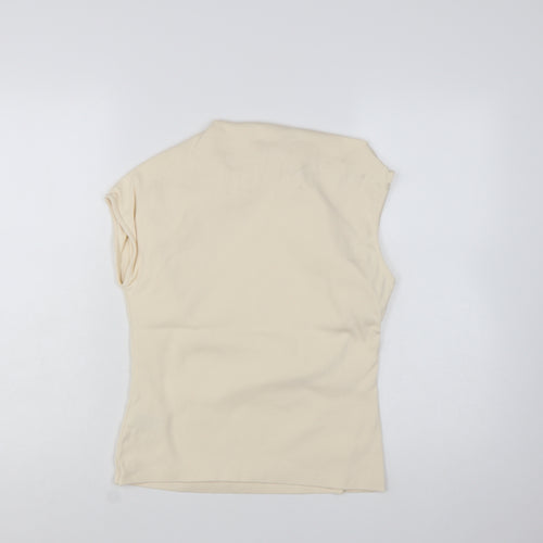 Marks and Spencer Women’s Beige Cotton Sleeveless Blouse Size 12
