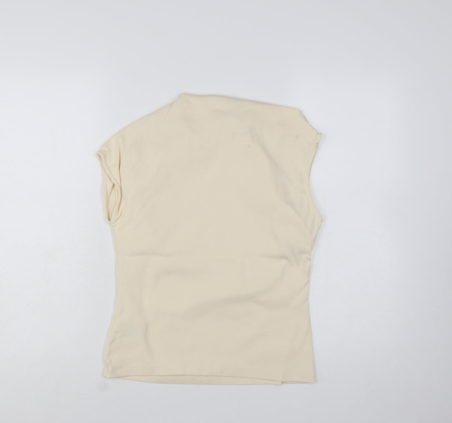 Marks and Spencer Women’s Beige Cotton Sleeveless Blouse Size 12