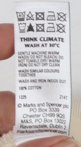 Marks and Spencer Women’s Beige Cotton Sleeveless Blouse Size 12