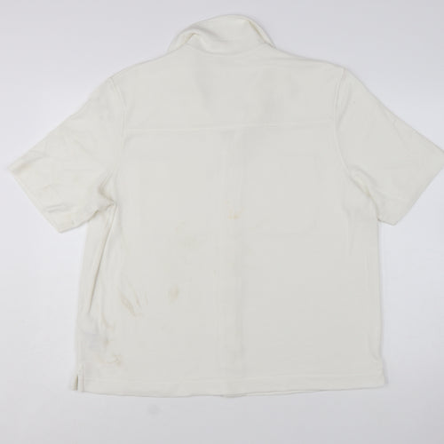 Marks and Spencer Autograph Men's Ivory Button-Up Shirt L Regular Fit