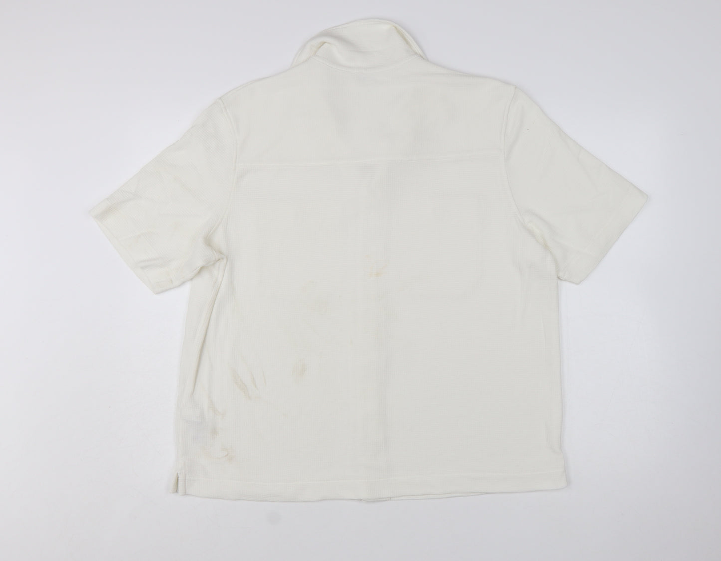 Marks and Spencer Autograph Men's Ivory Button-Up Shirt L Regular Fit