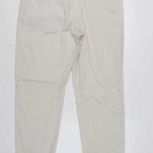 Marks and Spencer Men’s Beige 36R Chino Trousers Regular Fit