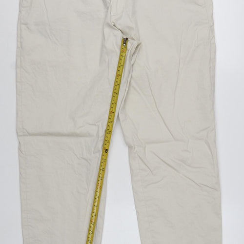 Marks and Spencer Men’s Beige 36R Chino Trousers Regular Fit
