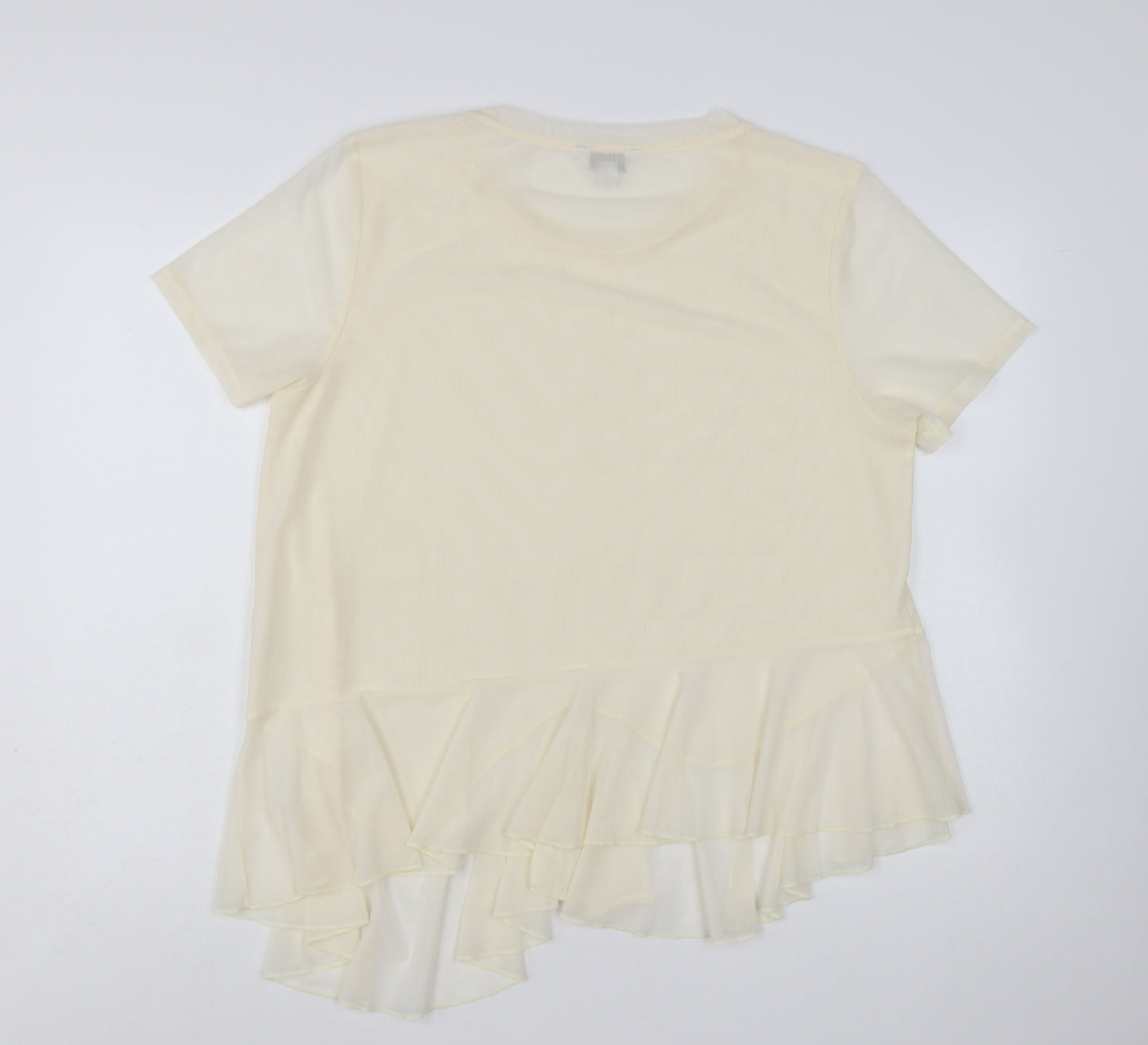 Marks and Spencer Women’s Ivory Ruffle Hem Tunic Blouse Size 18