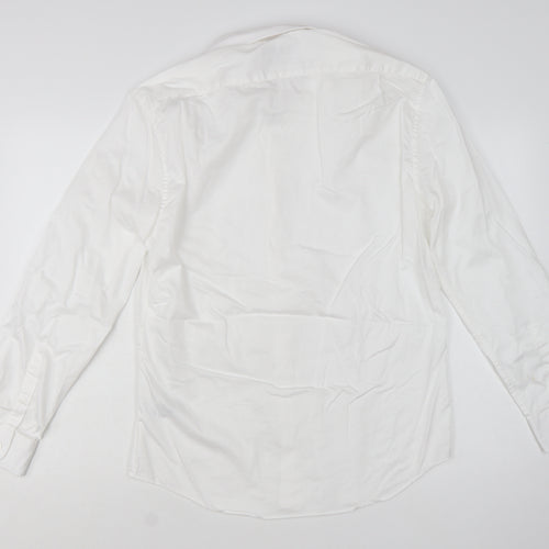 Marks and Spencer Men's White Regular Fit Supima Cotton Shirt M