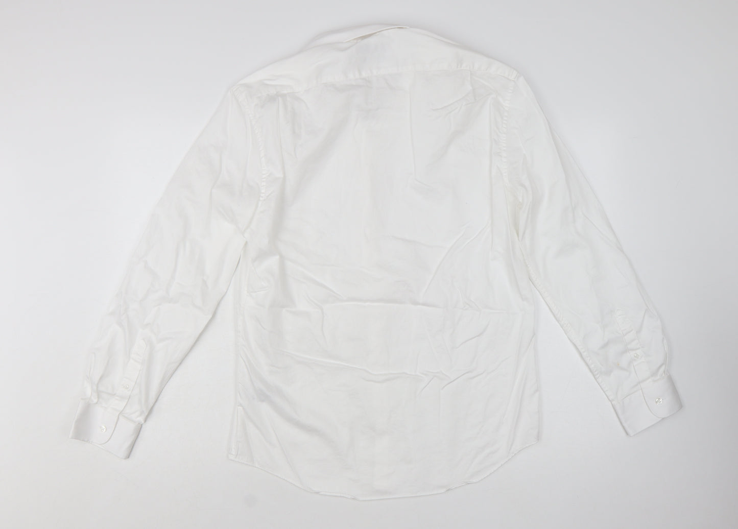 Marks and Spencer Men's White Regular Fit Supima Cotton Shirt M