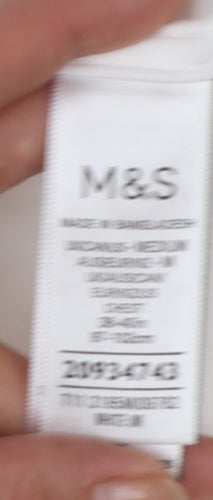 Marks and Spencer Men's White Regular Fit Supima Cotton Shirt M