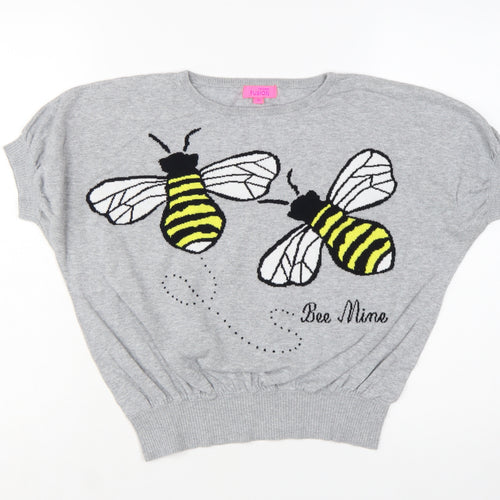 Monsoon Women’s Grey Bee Mine Cotton Jumper Size M