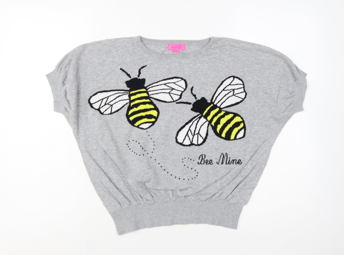 Monsoon Women’s Grey Bee Mine Cotton Jumper Size M