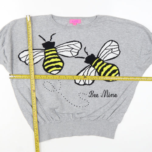 Monsoon Women’s Grey Bee Mine Cotton Jumper Size M