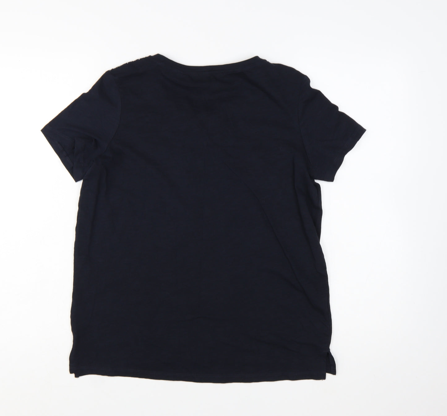 Next Women's Blue Embroidered Tunic T-Shirt Size 10