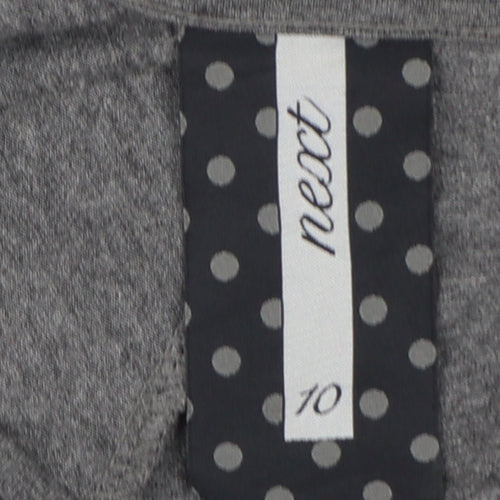 Next Women Grey Short Sleeve Floral T-Shirt Dress Size 10