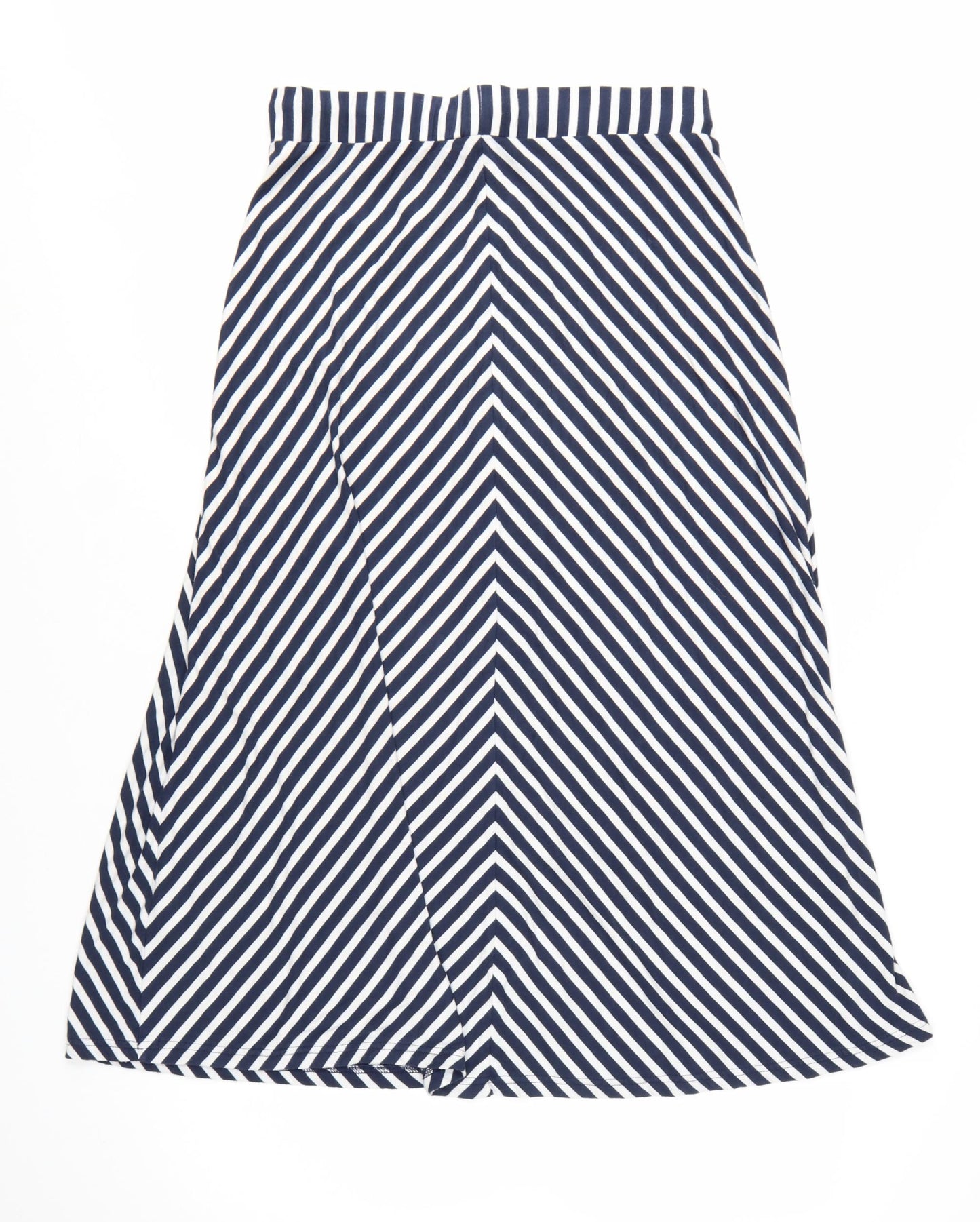 Joules Women’s Blue White Striped A-Line Skirt Size 12 Cotton