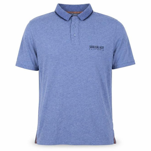 SoulCal & Co Mens Blue M Collared Short Sleeve Polo Shirt