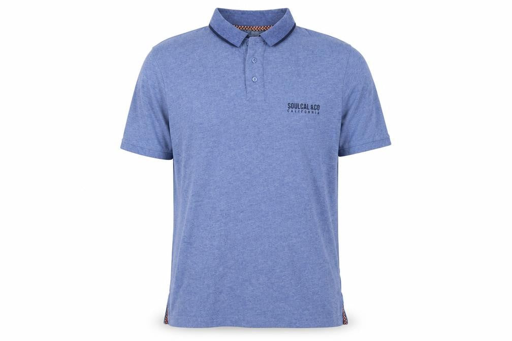 SoulCal & Co Mens Blue M Collared Short Sleeve Polo Shirt