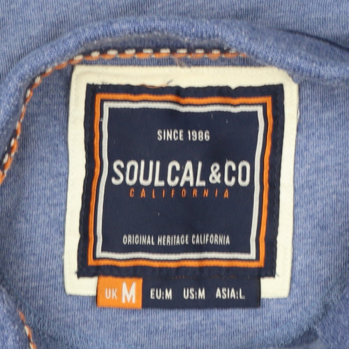 SoulCal & Co Mens Blue M Collared Short Sleeve Polo Shirt