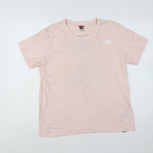 The North Face Pink Graphic Outdoor Men's L Cotton T-Shirt