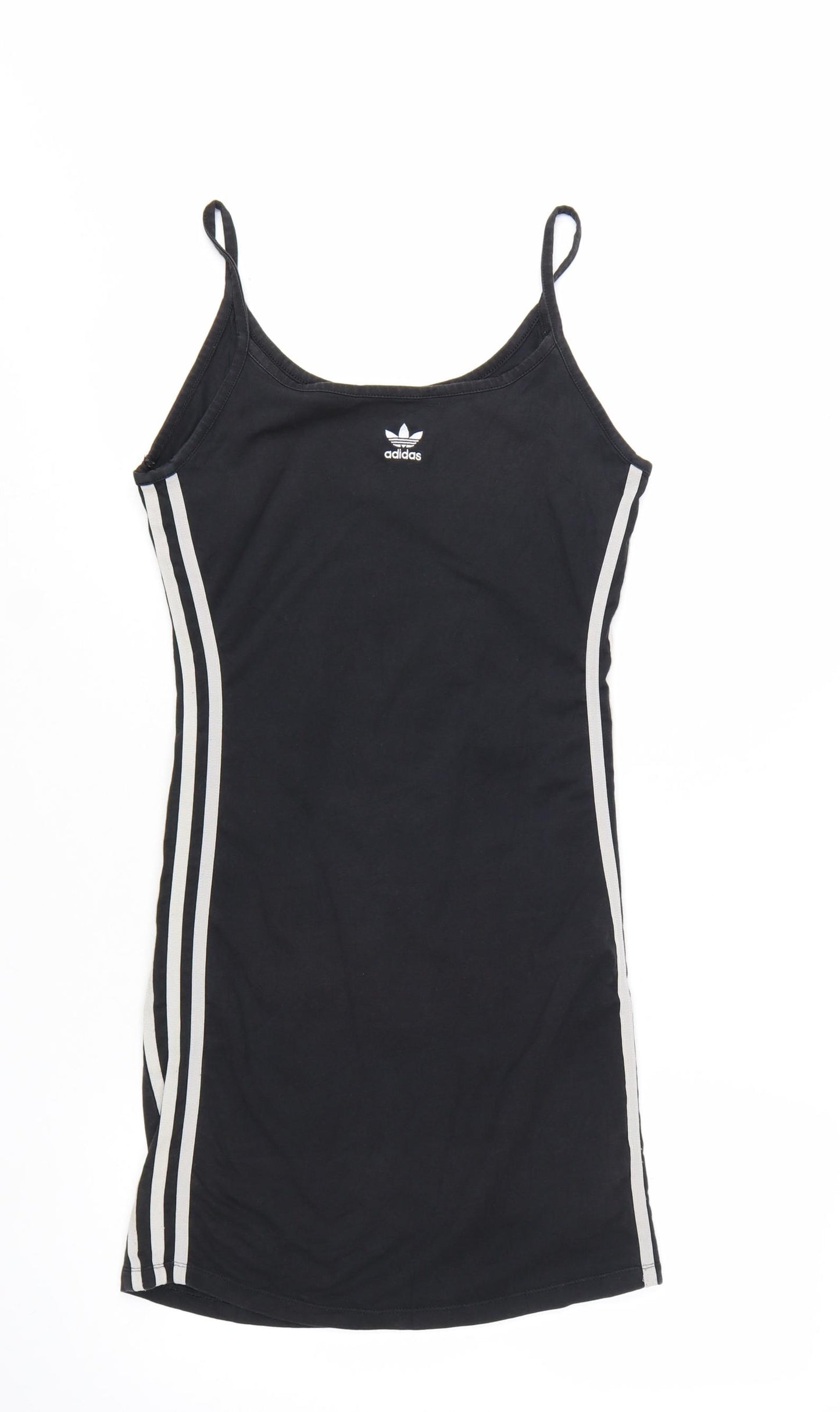 Adidas Womens Black Size 10 Slip Dress Strappy Logo Sports Casual