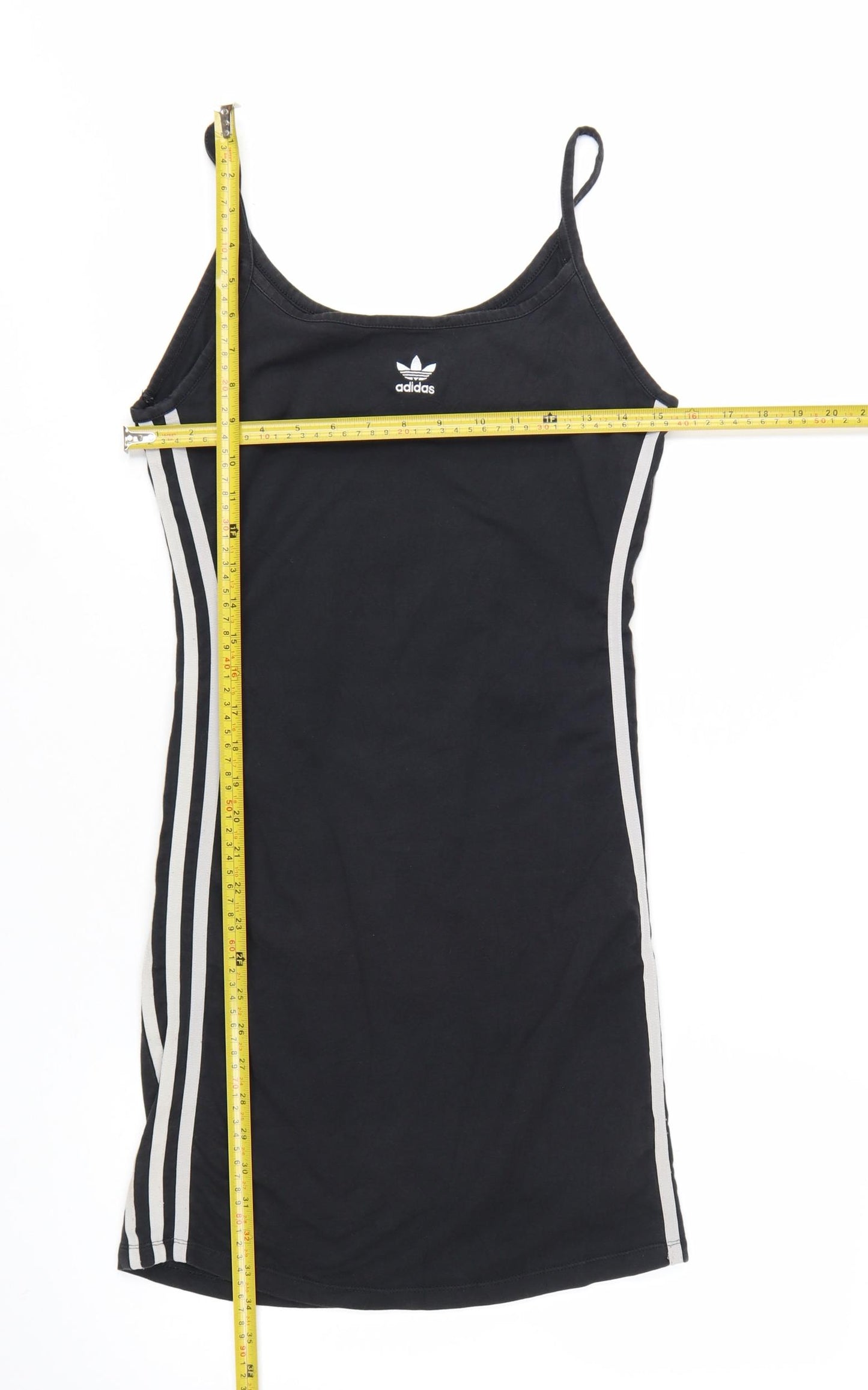 Adidas Womens Black Size 10 Slip Dress Strappy Logo Sports Casual
