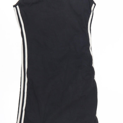 Adidas Womens Black Size 10 Slip Dress Strappy Logo Sports Casual