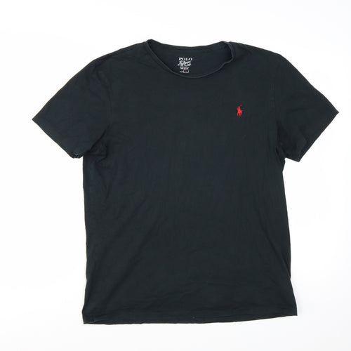 Polo Ralph Lauren Men's Black Large Custom Fit Cotton T-Shirt