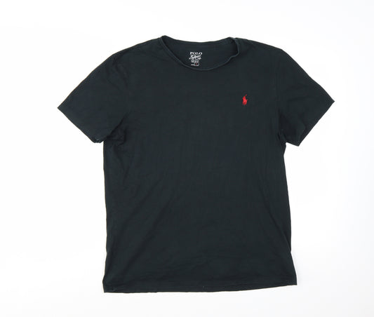 Polo Ralph Lauren Men's Black Large Custom Fit Cotton T-Shirt